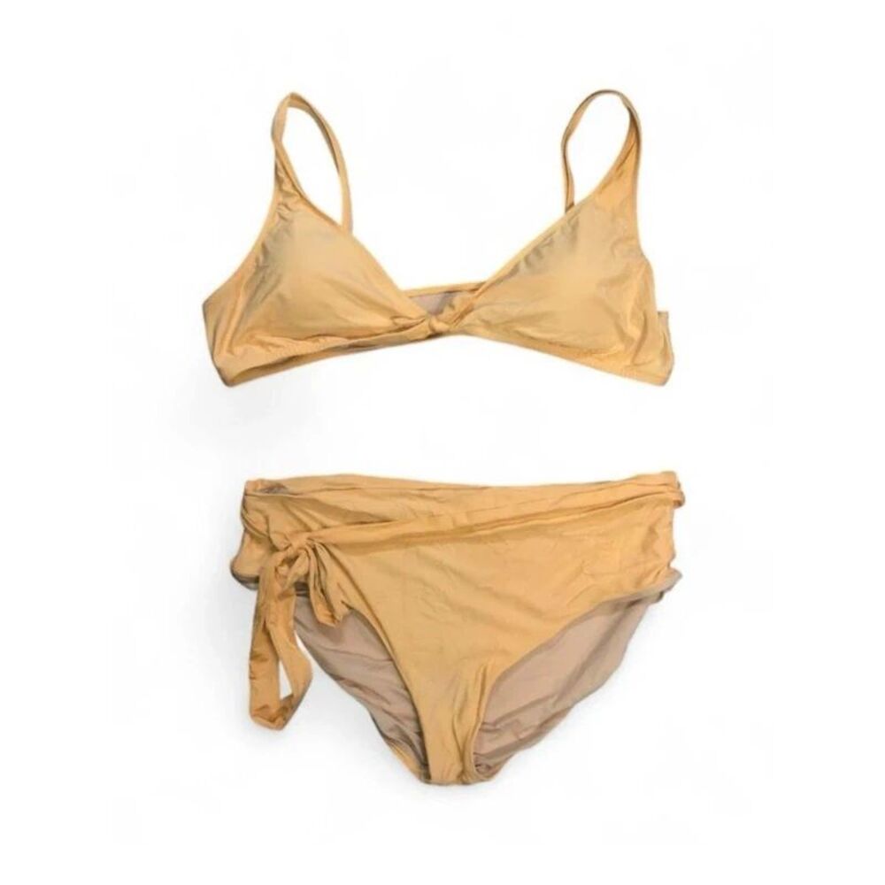 J.Crew Light Orange Tie Front High Waisted Bikini Set Plus Size 3X